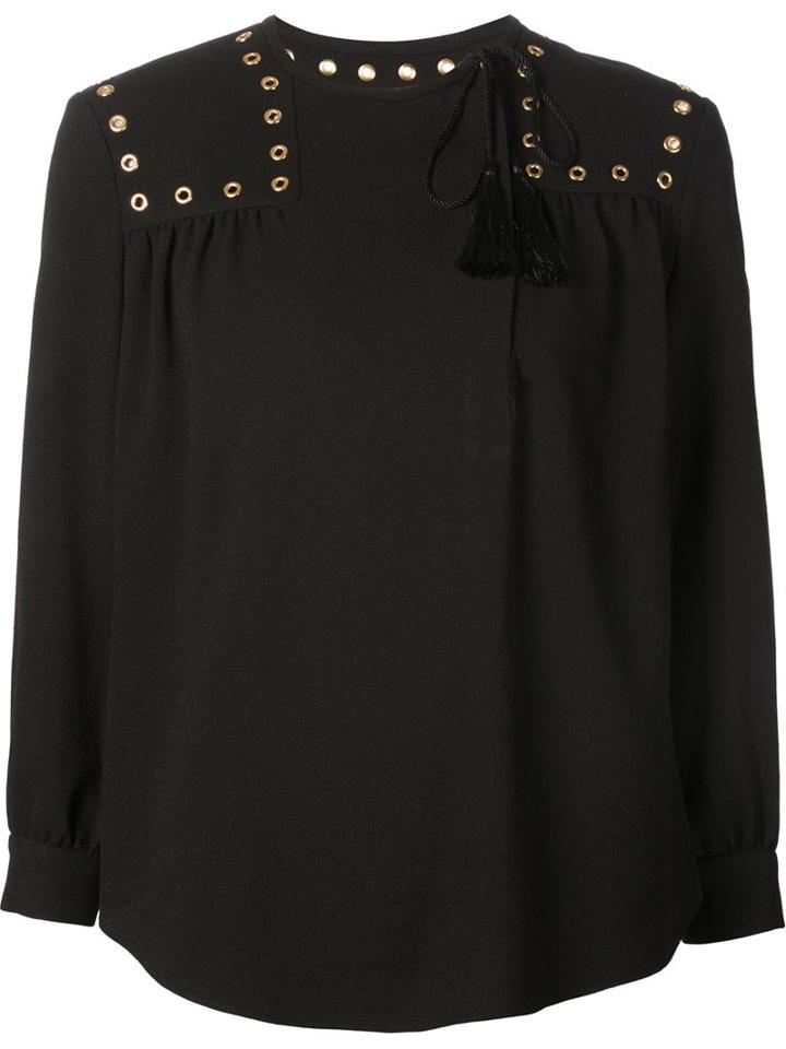 Derek Lam 10 Crosby Eyelet Detail Peasant Blouse