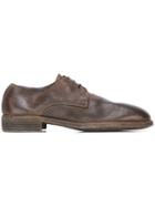 Guidi Distressed Derby Shoes - Brown