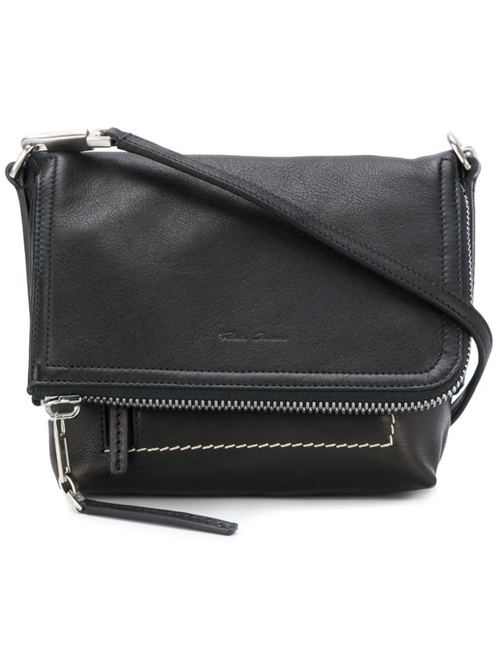 Rick Owens Foldover Cross-body Bag - Black