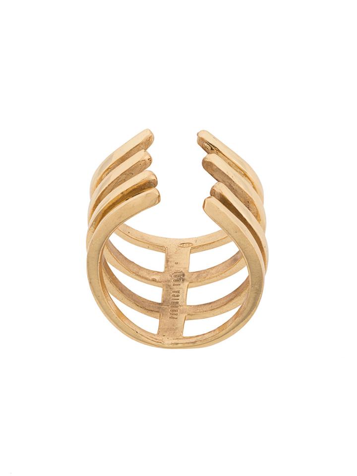Federica Tosi Open Front Finger Ring - Metallic