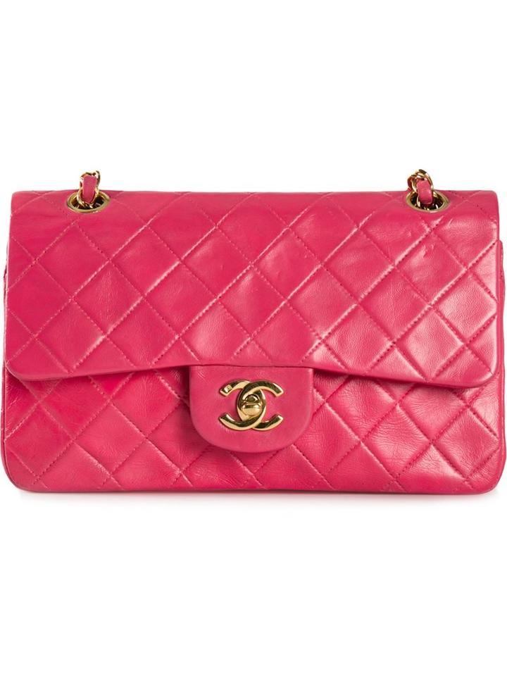 Chanel Vintage Small Double Flap Bag, Women's, Pink/purple