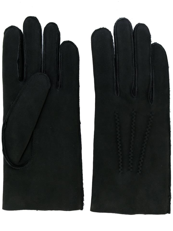 A.p.c. Shearling Gloves - Black