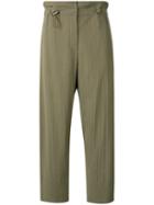 Stella Mccartney Crinkled Trousers, Women's, Size: 42, Green, Cotton/silk