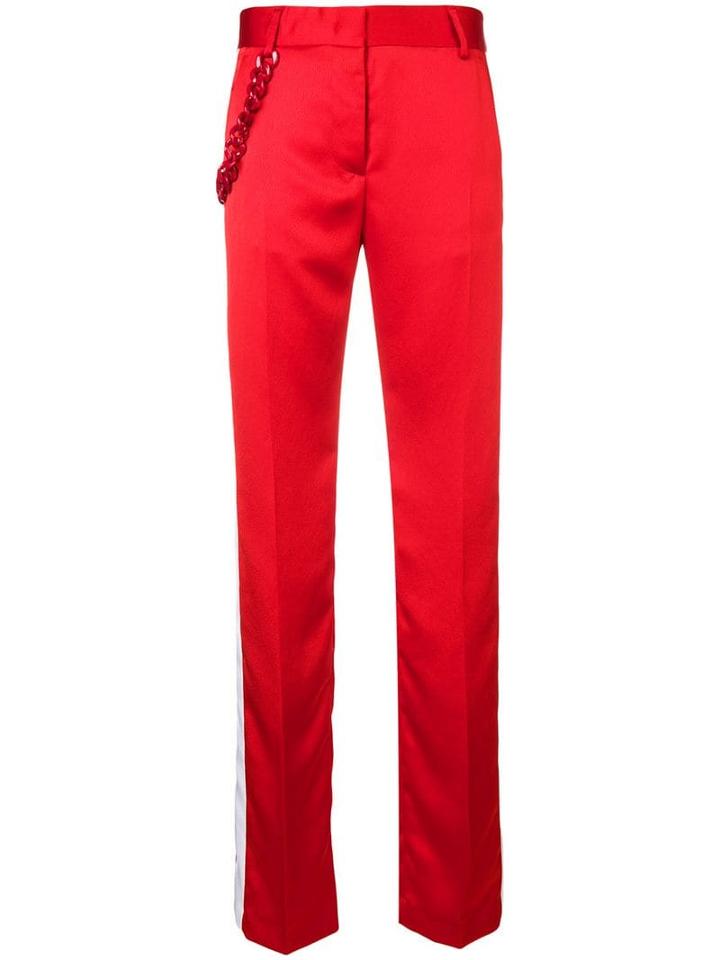 Msgm Chain Trousers - Red