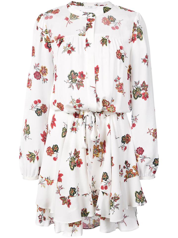 A.l.c. Floral Print Shirt Dress - White