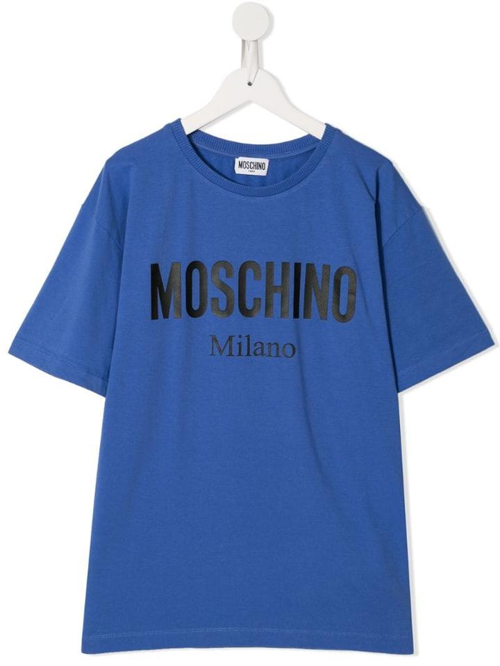 Moschino Kids Teen Logo Print T-shirt - Purple