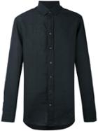 Armani Collezioni - Casual Linen Shirt - Men - Linen/flax - 43, Black, Linen/flax