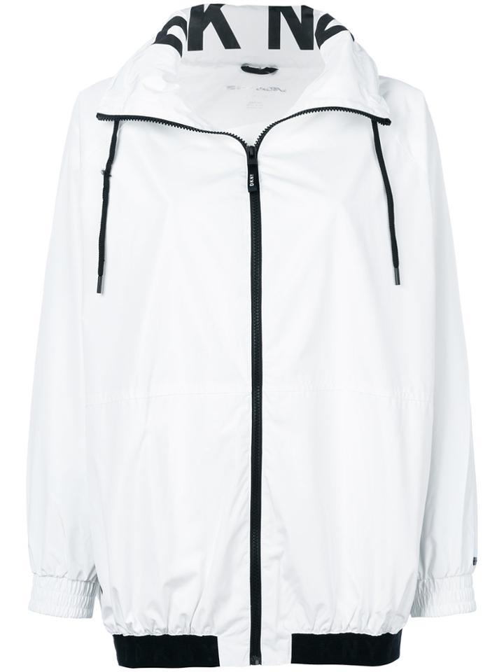 Dkny Mock Collar Spectator Jacket - White