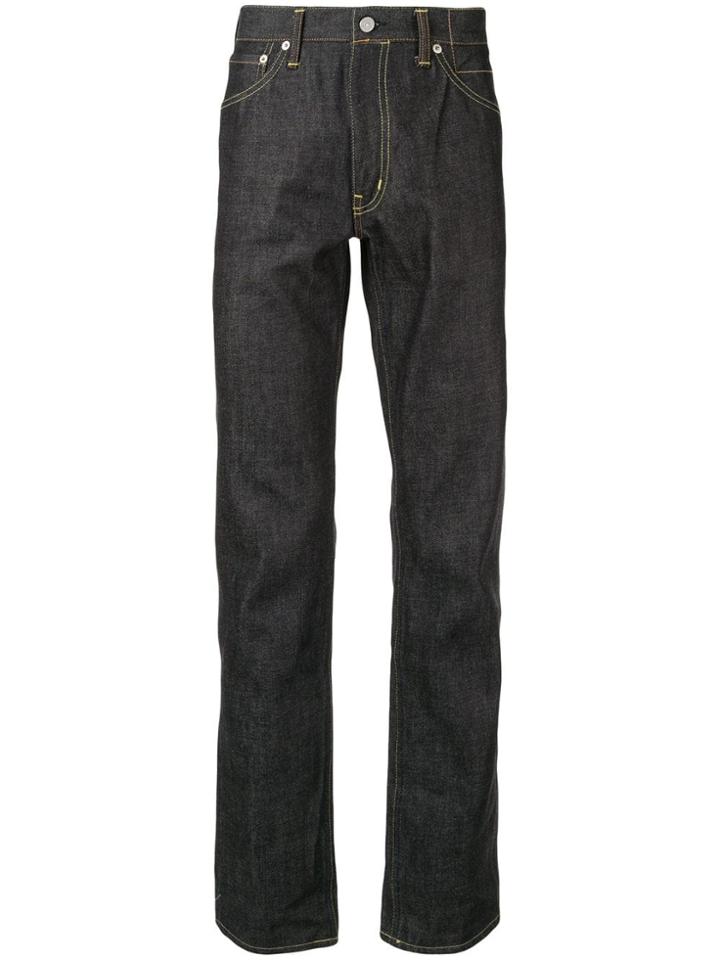 Visvim Contrast Stitch Straight Jeans - Blue