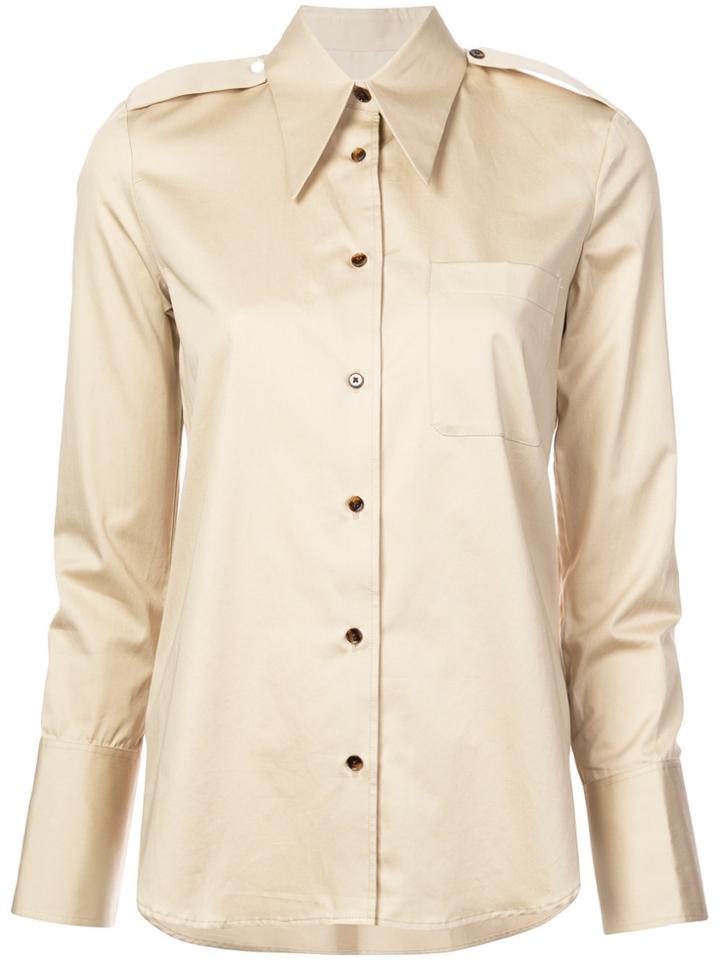Khaite Pointed Collar Shirt - Brown