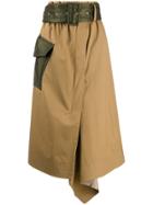 Sacai Belted Midi-skirt - Neutrals