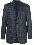 Ermenegildo Zegna Checked Single-breasted Blazer - Blue