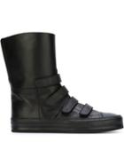 Ann Demeulemeester Velcro Straps Hi-top Sneakers, Men's, Size: 39, Black, Leather/rubber
