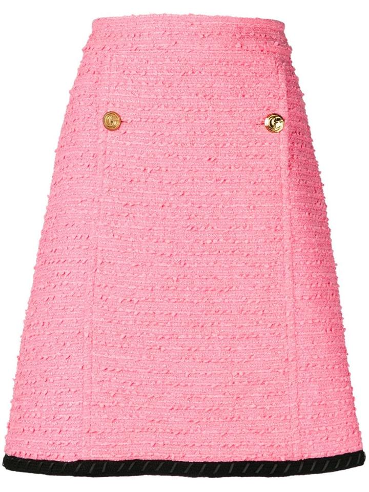 Gucci Tweed A-line Skirt - Pink