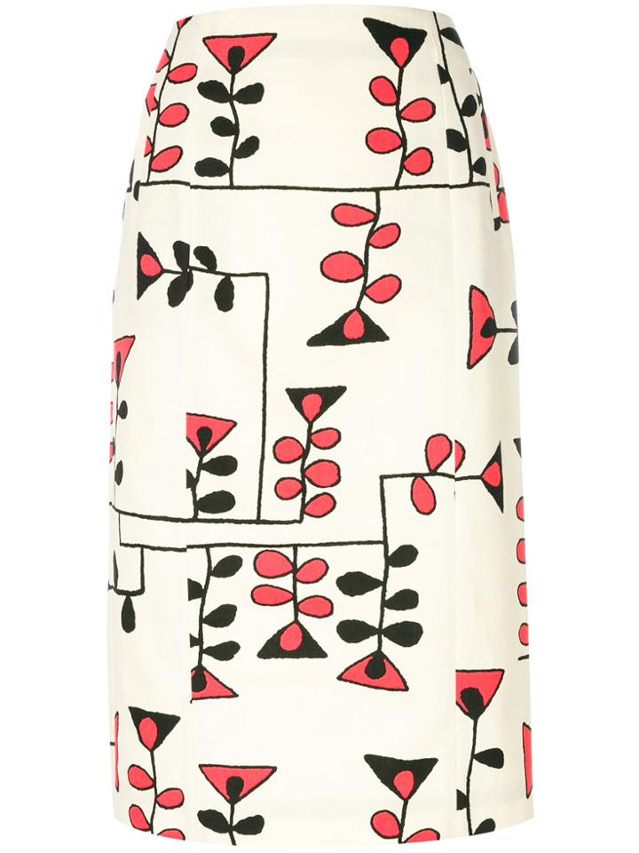 Marni Printed Skirt - Yellow & Orange