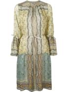 Etro Tied Cuff Printed Dress