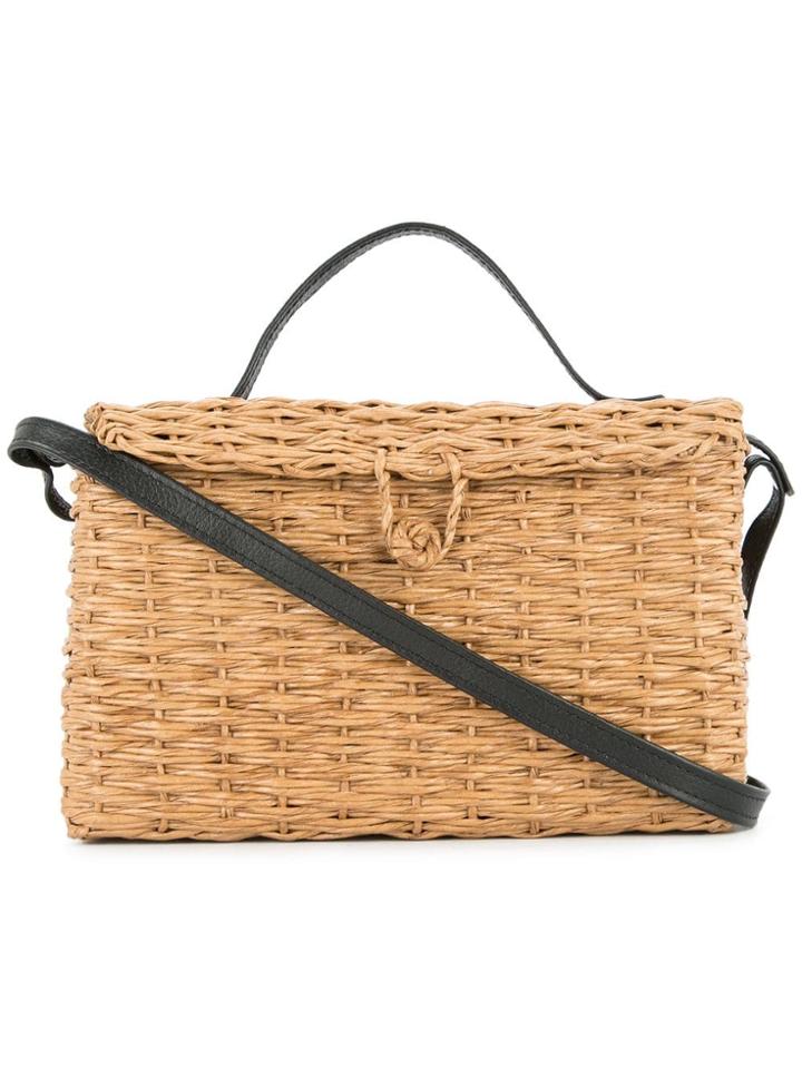 Sensi Studio Handwoven Rectangular Handbag - Neutrals
