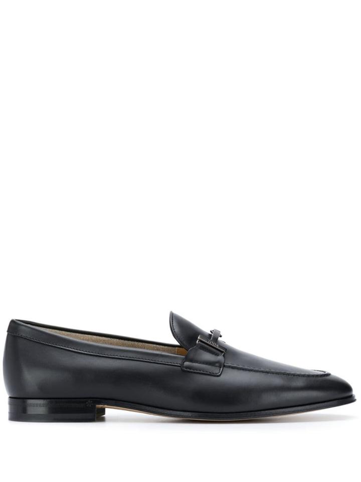 Tod's Double T Logo Loafers - Black