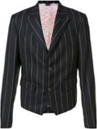 Vivienne Westwood Man Pinstriped Blazer, Men's, Size: 50, Blue, Viscose/wool