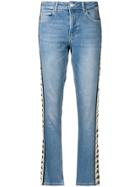 Kappa Branded Stripe Slim-fit Jeans - Blue