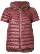 Herno Short Sleeved Quilted Jacket - Pink & Purple