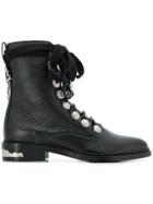 Toga Lace-up Ankle Boots - Black