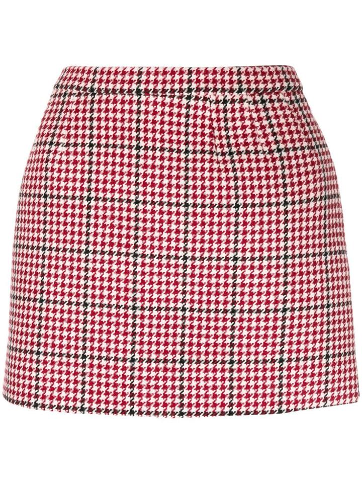 Red Valentino Houndstooth Mini Skirt