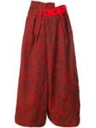 Comme Des Garçons Vintage 1988's Jacquard Loose Trousers - Red