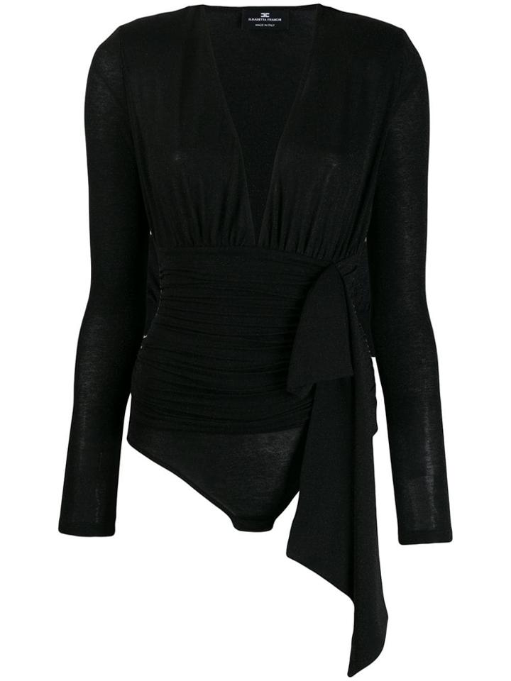 Elisabetta Franchi Plunge Bodie - Black