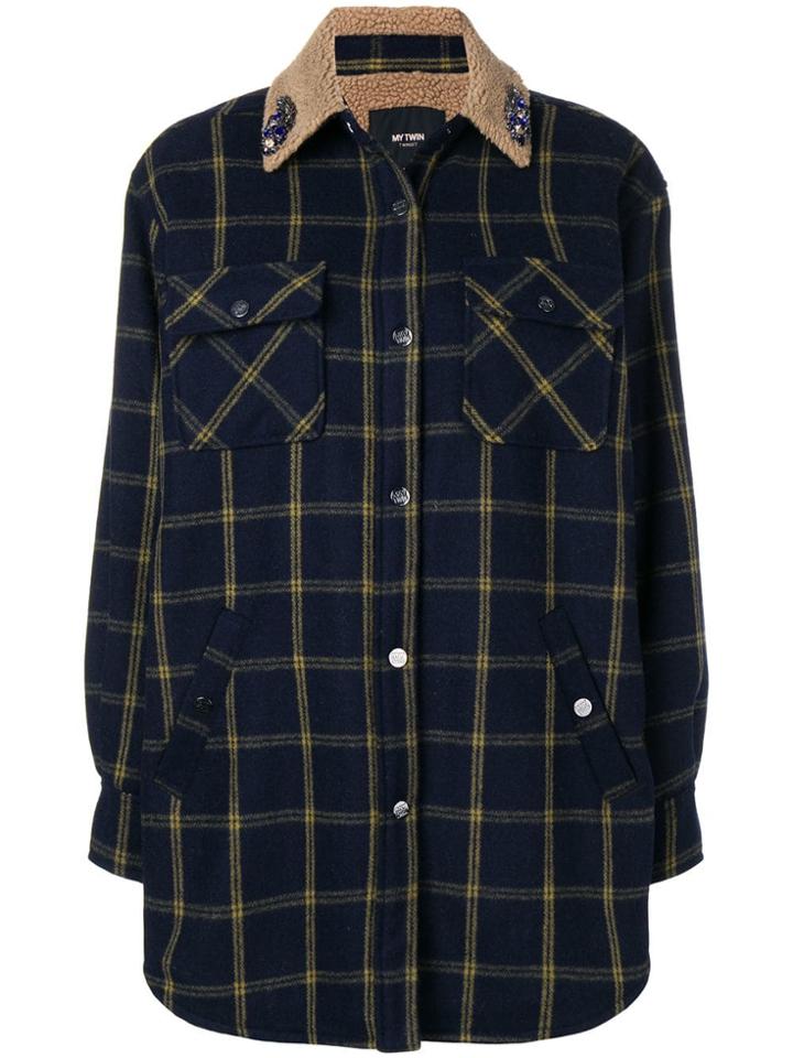Twin-set Checked Button Shirt-jacket - Blue
