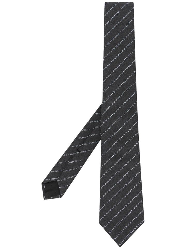 Gucci Logo Jacquard Tie - Grey