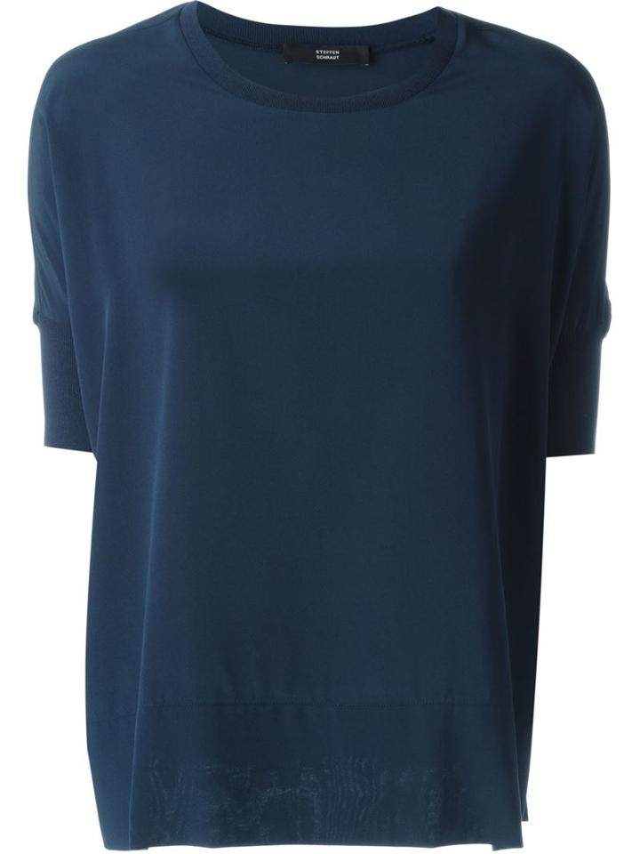 Steffen Schraut Ribbed Neck Blouse