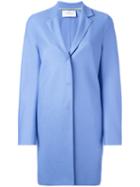 Harris Wharf London Single Breasted Coat, Women's, Size: 40, Blue, Virgin Wool