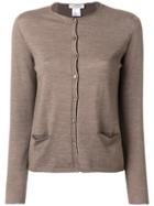 Le Tricot Perugia Long Sleeved Cardigan - Brown