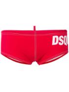 Dsquared2 - Logo Print Swimming Shorts - Men - Polyamide/spandex/elastane - 46, Red, Polyamide/spandex/elastane