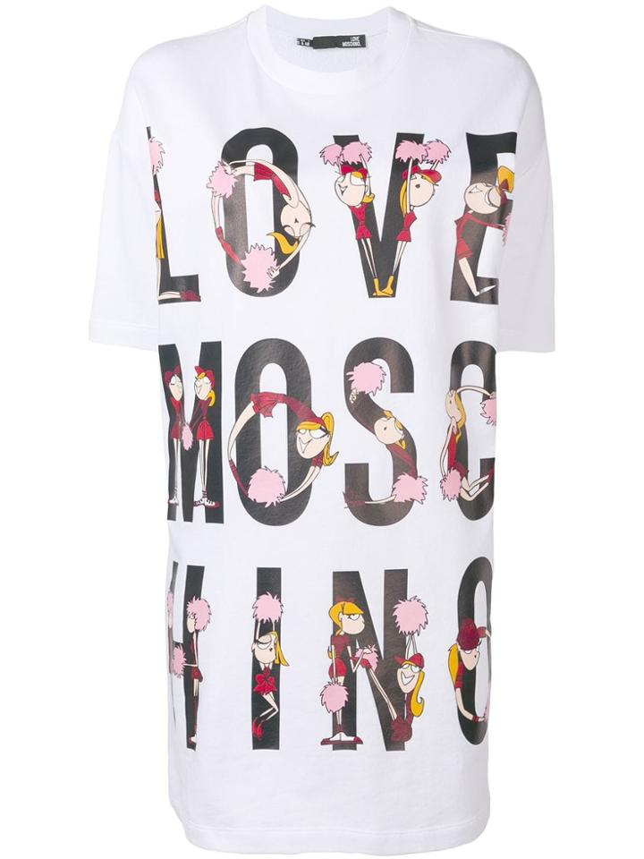 Love Moschino Boxy Fit T-shirt - White