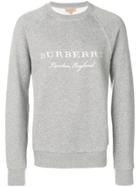 Burberry Embroidered Jersey Sweatshirt - Grey