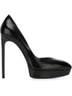 Saint Laurent Janis Pumps, Women's, Size: 39, Black, Calf Leather/leather
