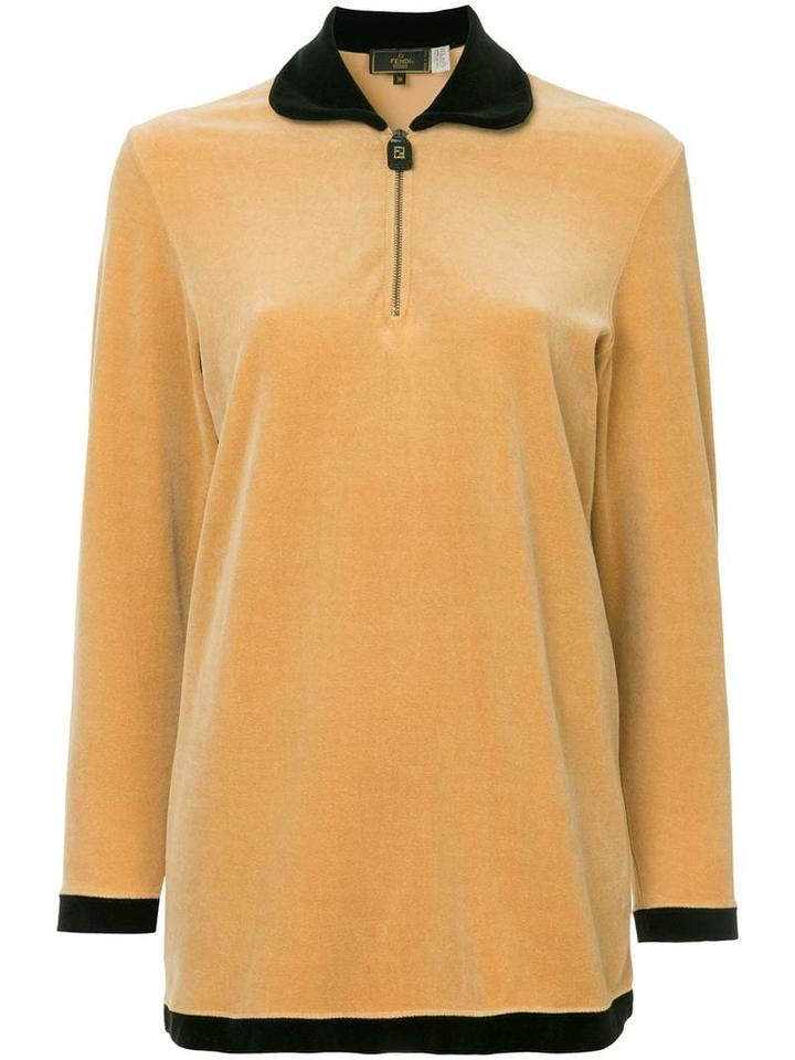 Fendi Pre-owned Logo Longsleeved Top - Brown