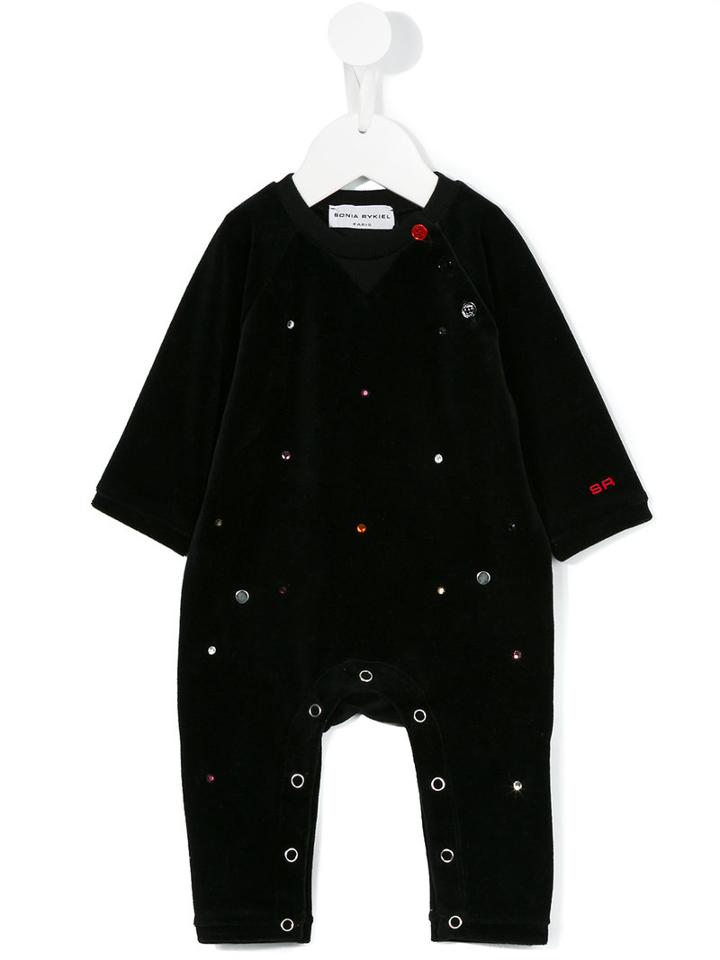 Rykiel Enfant - Rhinestone Embellished Romper - Kids - Cotton/polyester - 12 Mth, Black