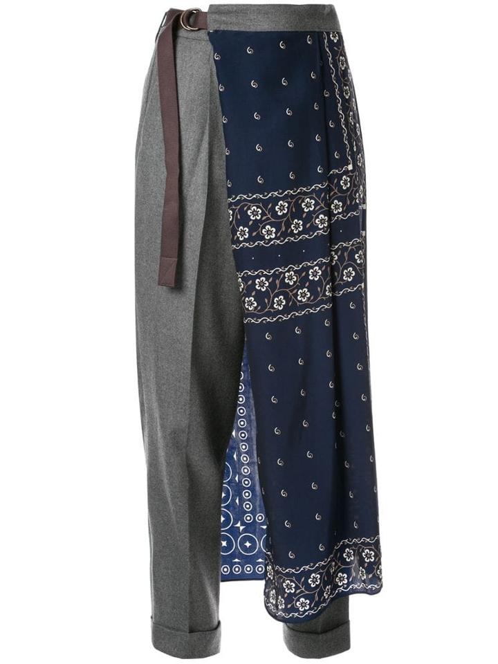 Kolor Contrast Side Detail Trousers - Blue