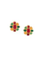 Chanel Vintage Gripoix Clip-on Earrings, Women's, Yellow