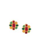 Chanel Vintage Gripoix Clip-on Earrings, Women's, Yellow