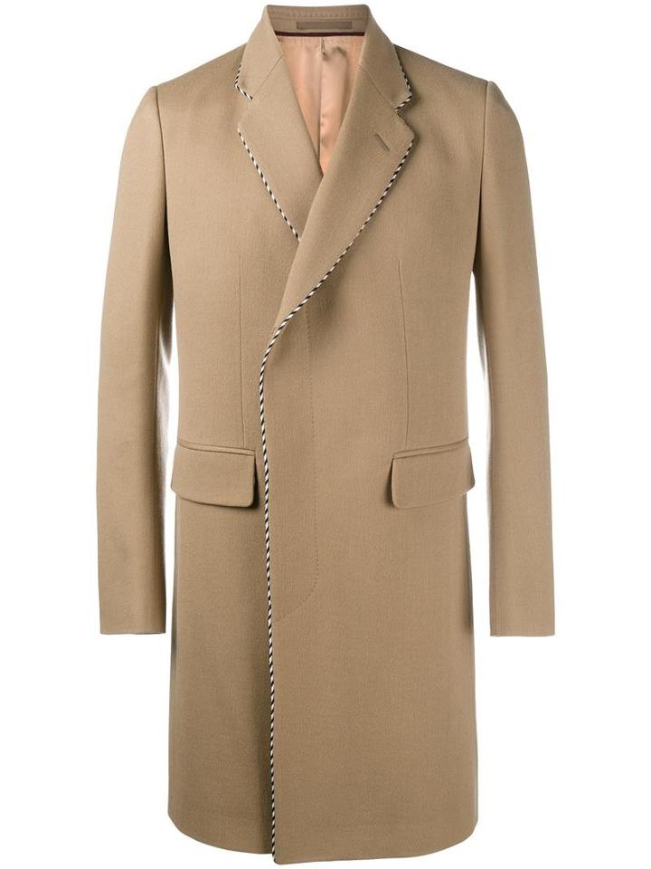 Gucci Double Breasted Coat, Men's, Size: 54, Nude/neutrals, Wool/polyamide/spandex/elastane/silk