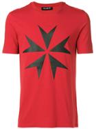 Neil Barrett Printed Star T-shirt - Red