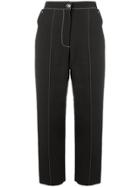 Temperley London Contrast Cropped Trousers - Black