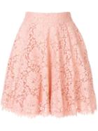 Dolce & Gabbana Full Scalloped Lace Skirt - Pink