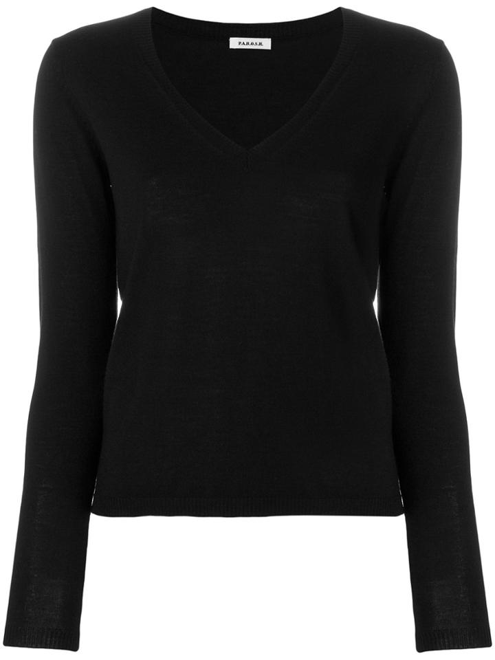 P.a.r.o.s.h. V-neck Sweater - Black