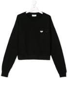 Chiara Ferragni Kids Teen Small Eye Embroidered Sweatshirt - Black