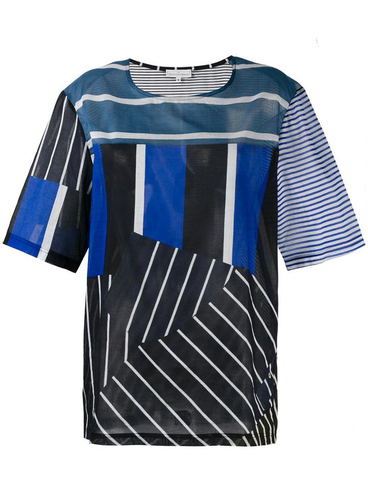 Pierre-louis Mascia - Multi-stripe T-shirt - Women - Cotton - M, Blue, Cotton